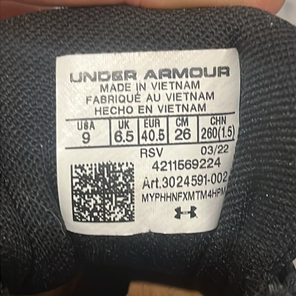 Black under armour charged assert runners size 9 - Picture 3 of 10